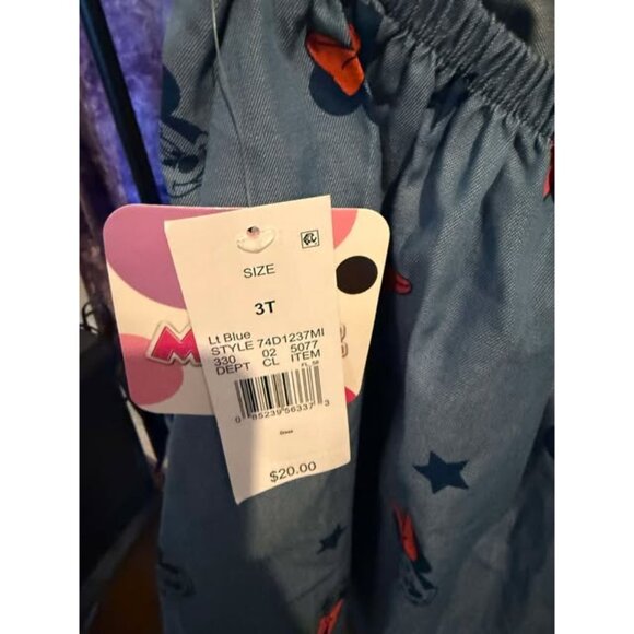 Toddler Girls Mickey Mouse & Friends Empire Waist Dress Light Blue 3T - Picture 3 of 3